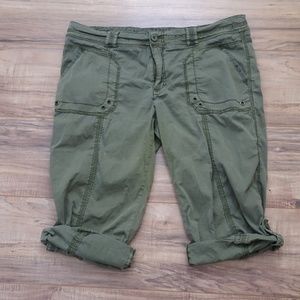 MARRAKECH Anthropologie Olive Green Cargo Capris
